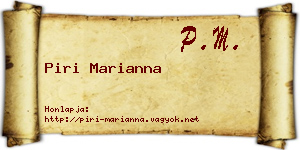 Piri Marianna névjegykártya